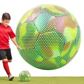 Флуоресцентный футбольный мяч для взрослых, размер 5, детский, светится в темных местах после поглощения света Футбольный мяч