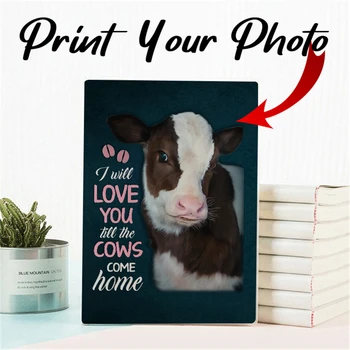 Фотожурнал на заказ Персонализированный блокнот Ферма Корова Подарок для любителей коров Просто девушке, которая любит коров Дочь Розовая печать