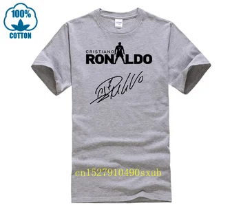 Футболка с подписью Криштиану Роналду Cr7, крутые футболки, мужские футболки с круглым вырезом, подарок фанатам