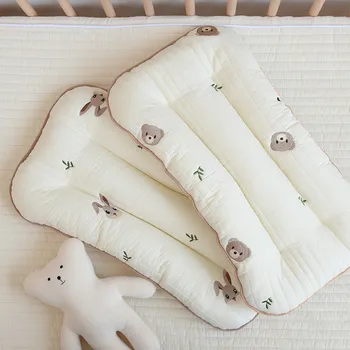 Хлопковая стеганая подушка для новорожденных Four Seasons Универсальная плоская подушка с 3D-дышащей сеткой для детей 2-5 лет