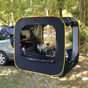 Черная водонепроницаемая, Защищающая от ультрафиолета кабина, задняя палатка автомобиля, задняя палатка внедорожника, палатка для задней двери автомобиля
